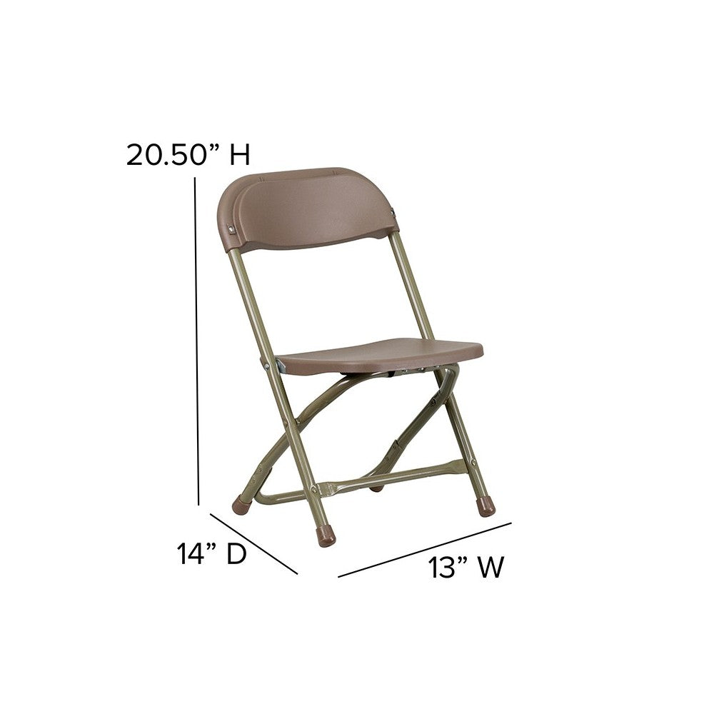 2 Pk. Kids Brown Plastic Folding Chair