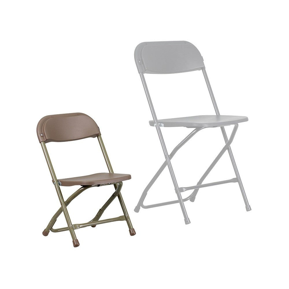 2 Pk. Kids Brown Plastic Folding Chair