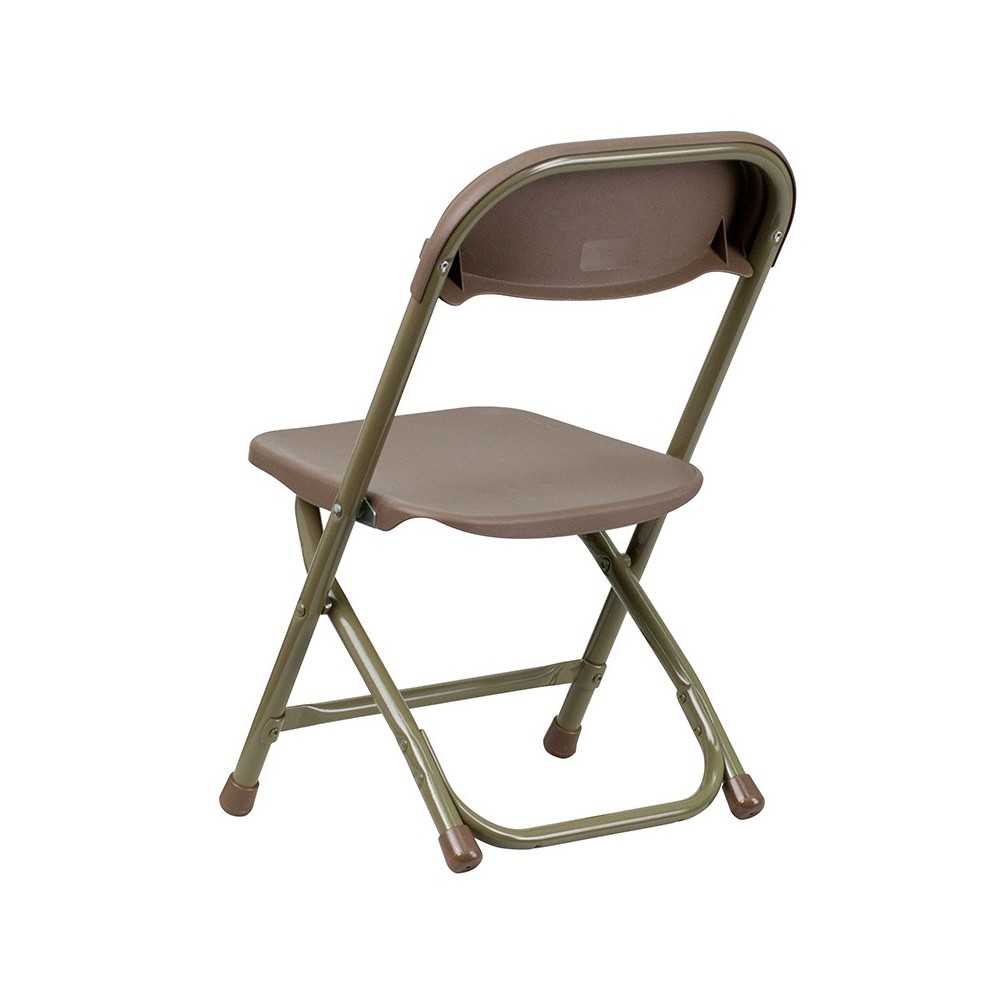 2 Pk. Kids Brown Plastic Folding Chair