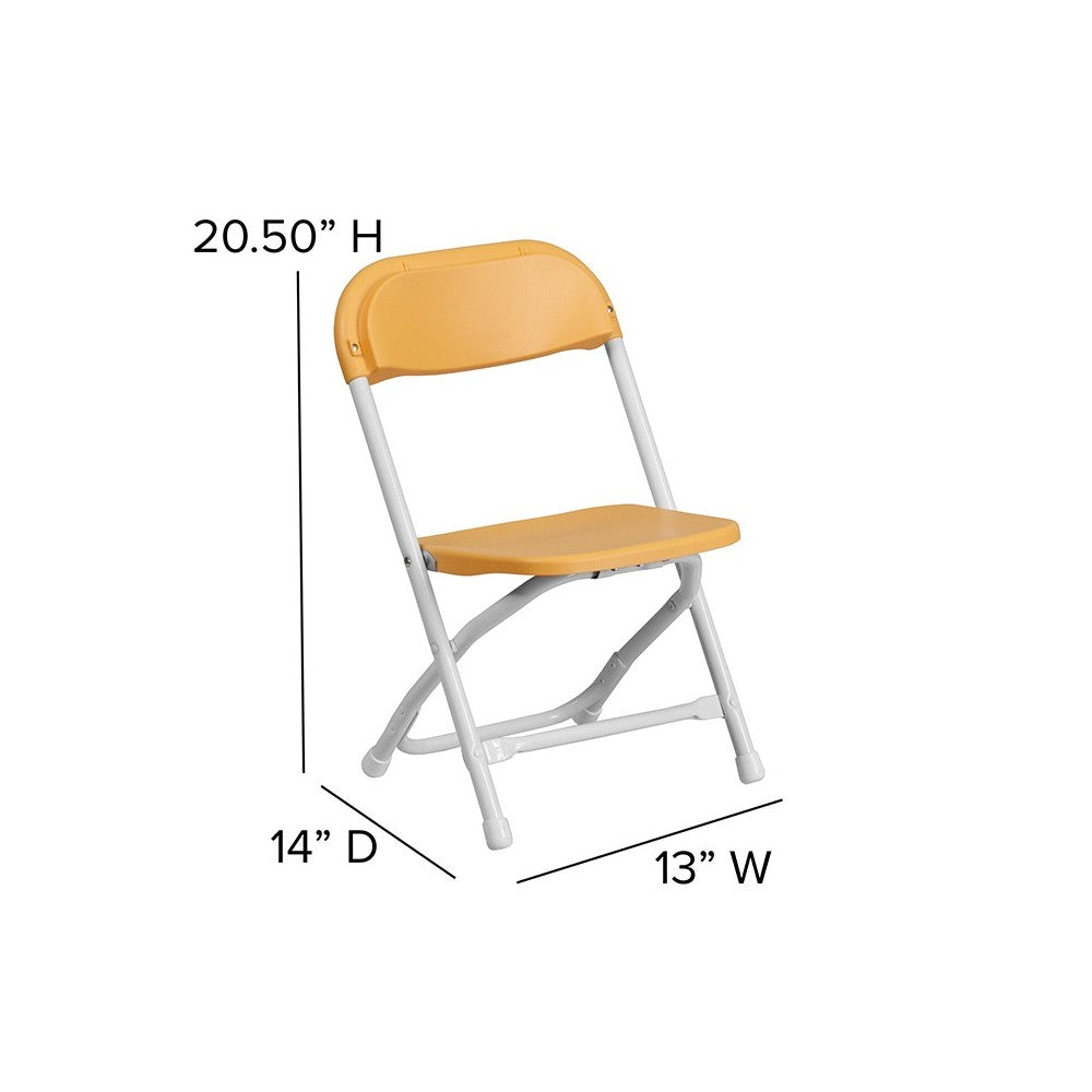 2 Pk. Kids Yellow Plastic Folding Chair