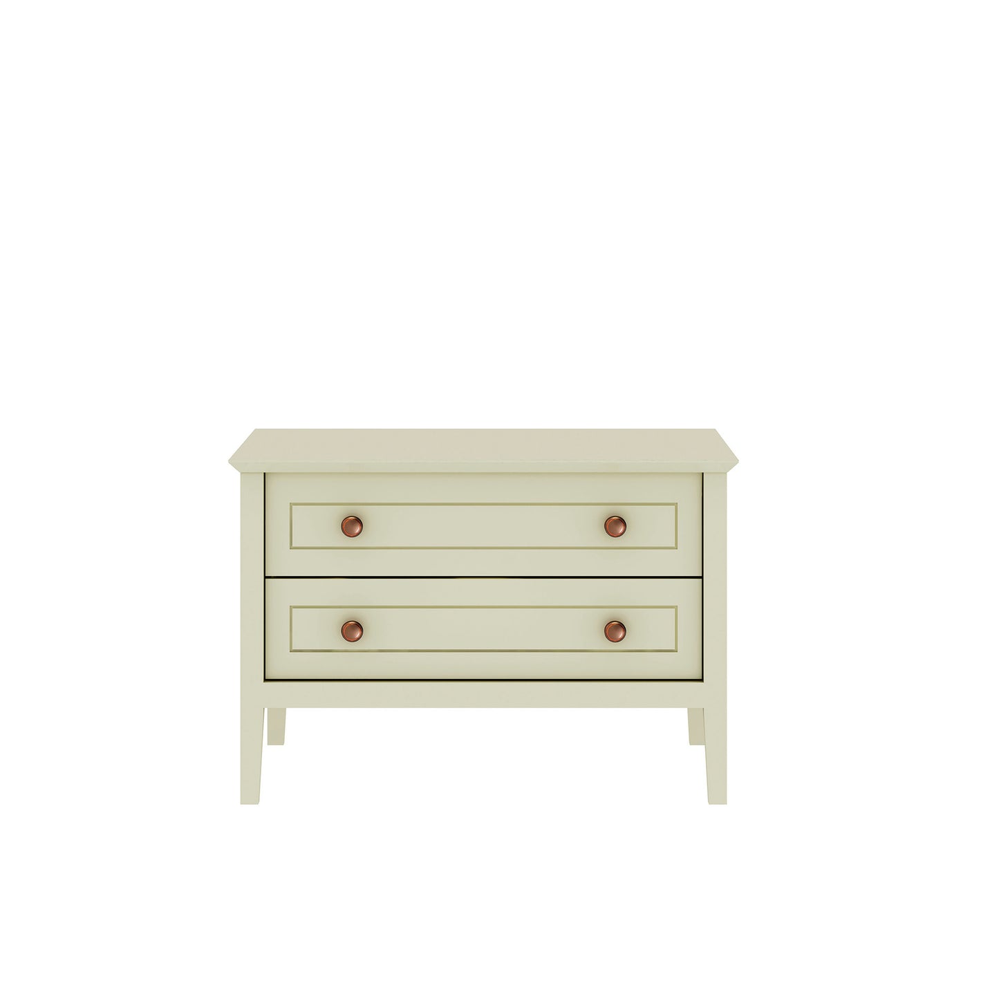 Crown Bachelor Dresser in Off White
