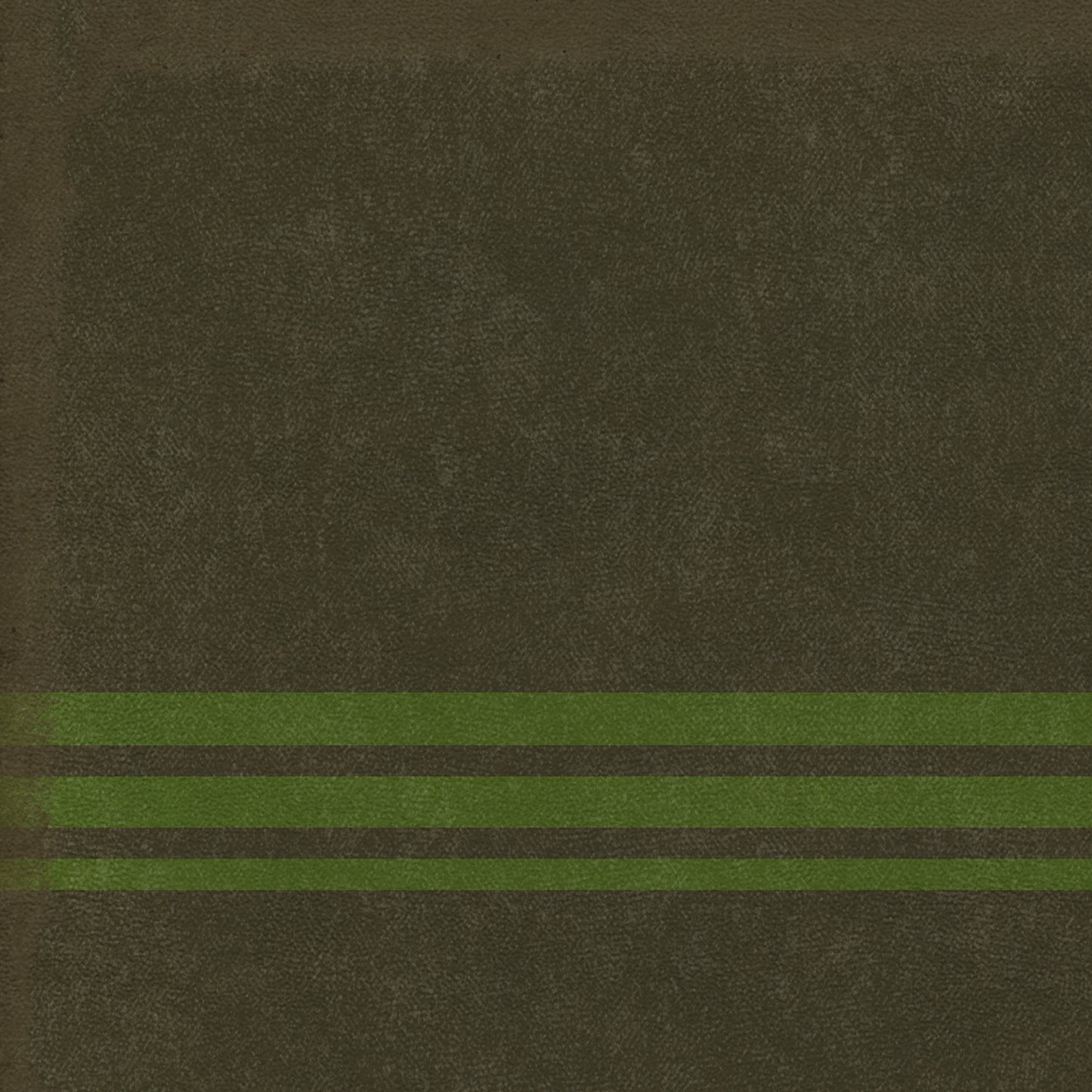 Pattern 50 Organic Stripes Black and Green 38x56 Vintage Vinyl Floorcloth