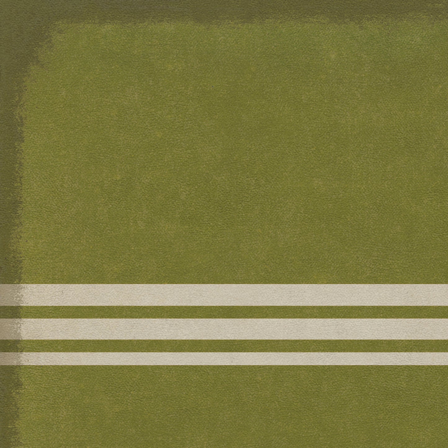 Pattern 50 Organic Stripes Green and White 38x56 Vintage Vinyl Floorcloth