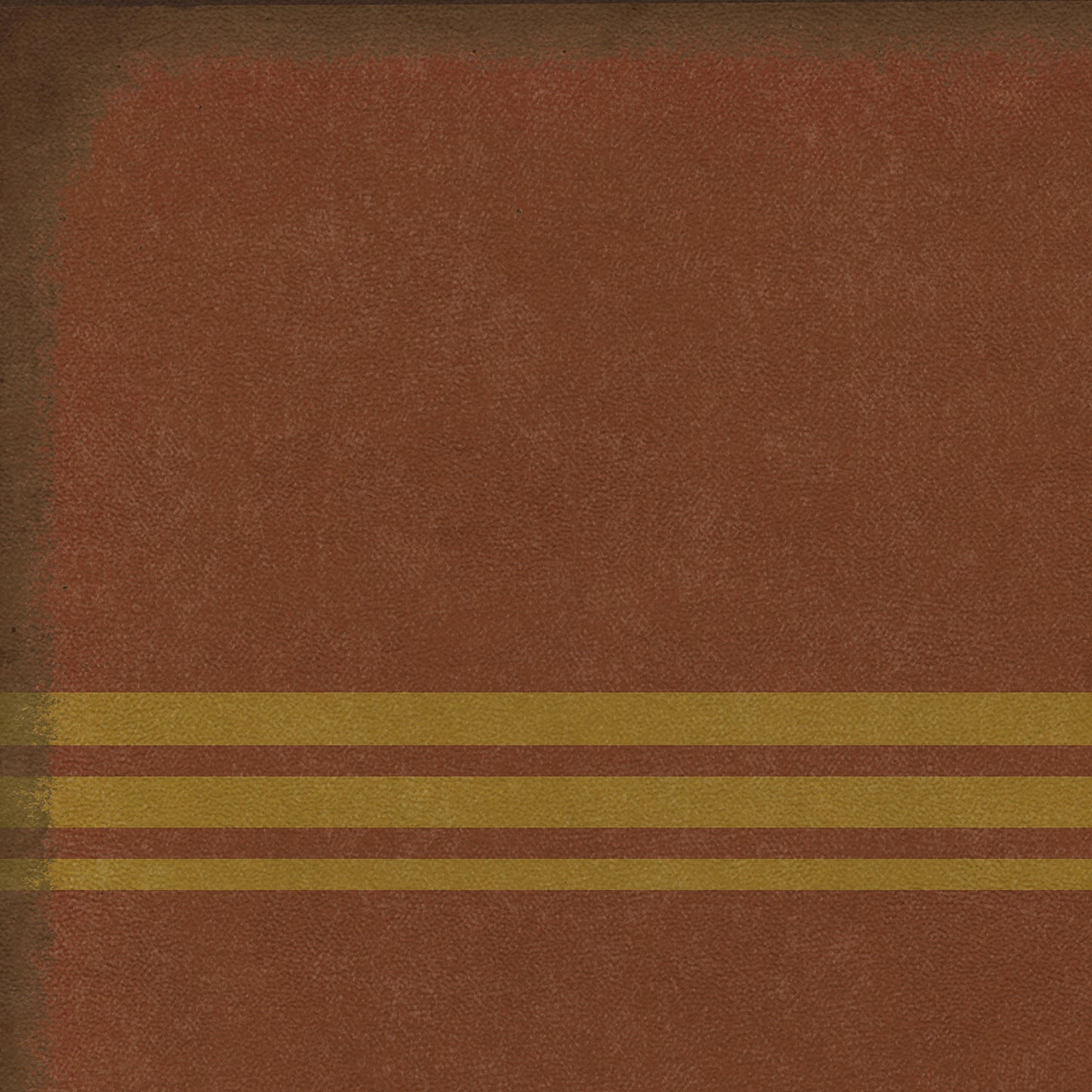 Pattern 50 Organic Stripes Red and Yellow 38x56 Vintage Vinyl Floorcloth
