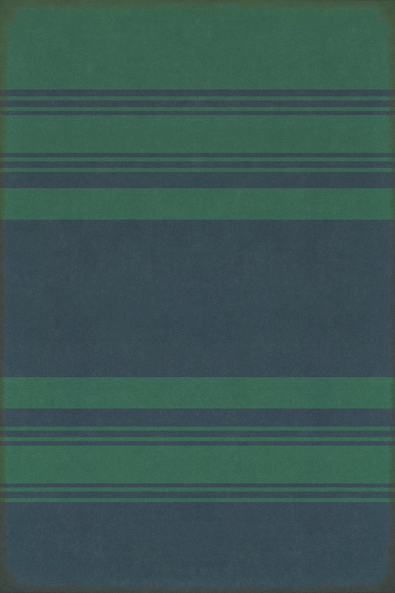 Pattern 50 Organic Stripes Teal and Blue 20x30 Vintage Vinyl Floorcloth