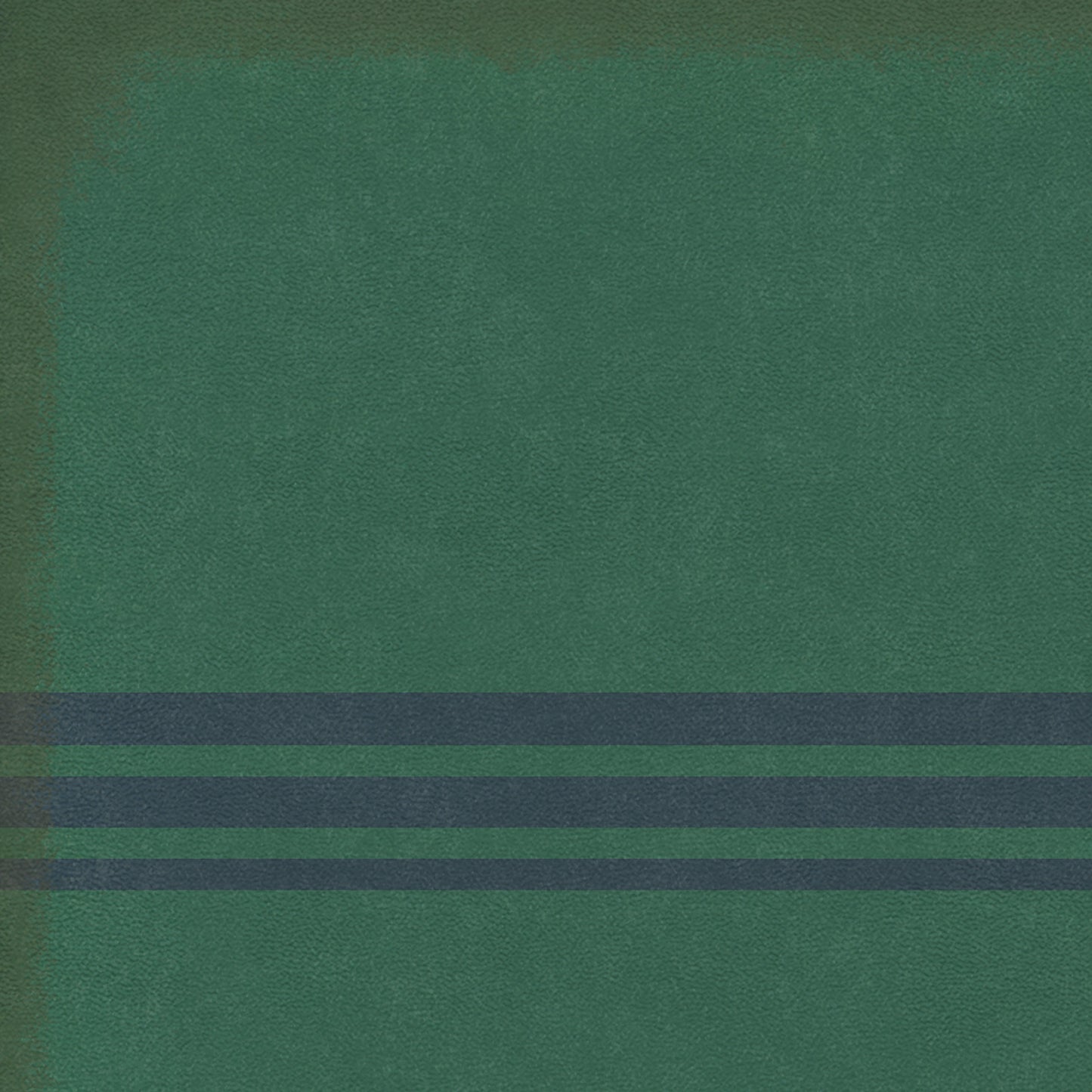 Pattern 50 Organic Stripes Teal and Blue 38x56 Vintage Vinyl Floorcloth