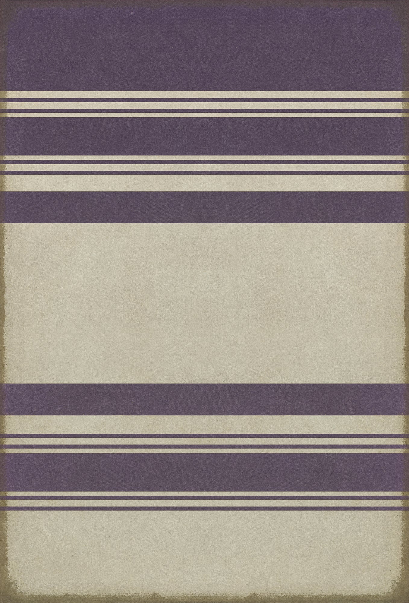 Pattern 50 Organic Stripes Purple and White 38x56 Vintage Vinyl Floorcloth