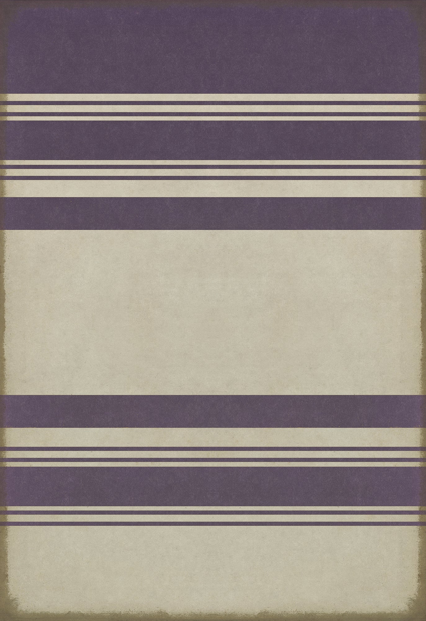 Pattern 50 Organic Stripes Purple and White 70x102 Vintage Vinyl Floorcloth