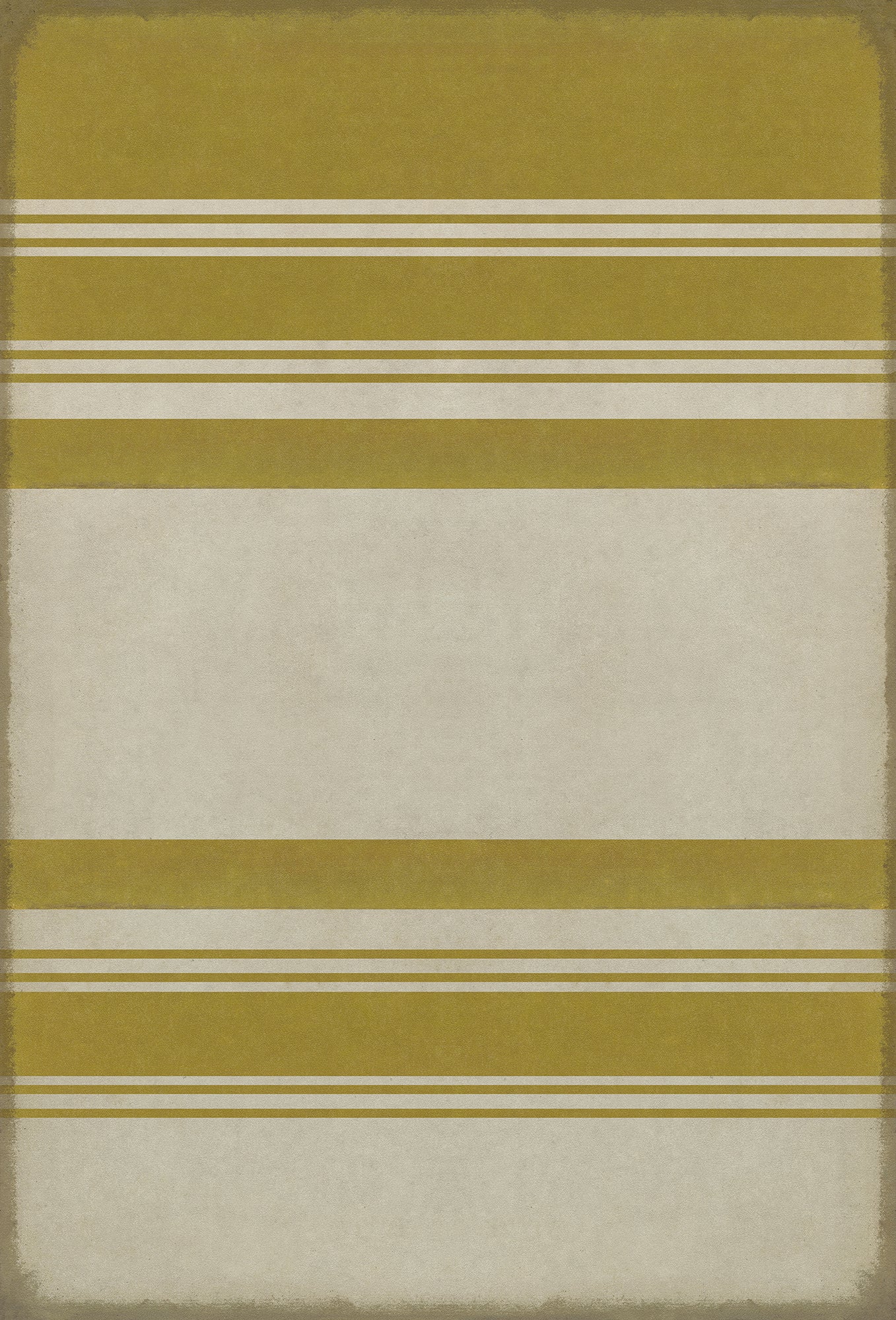 Pattern 50 Organic Stripes Yellow and White 38x56 Vintage Vinyl Floorcloth