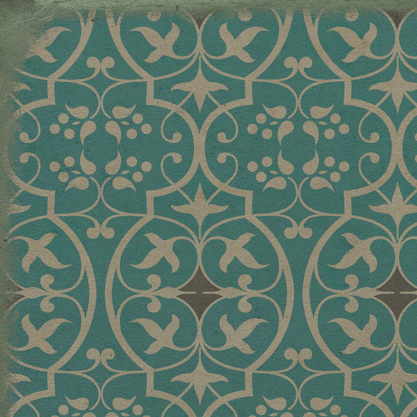 Pattern 51 Echo in the Memory 38x56 Vintage Vinyl Floorcloth