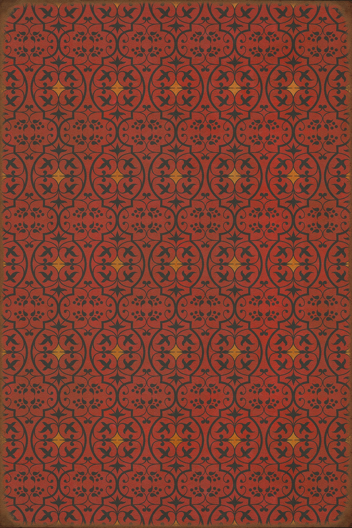 Pattern 51 Hookah Lounge 20x30 Vintage Vinyl Floorcloth