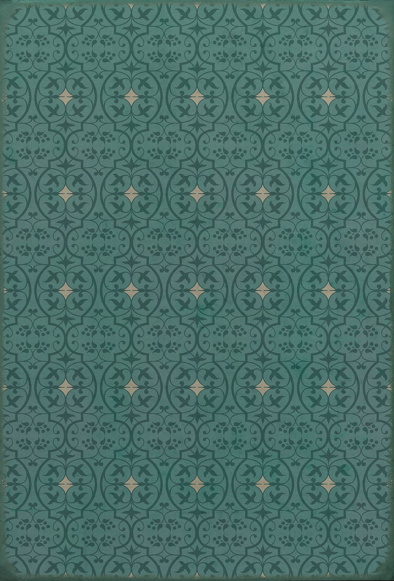 Pattern 51 Isn't it pretty to think so 38x56 Vintage Vinyl Floorcloth