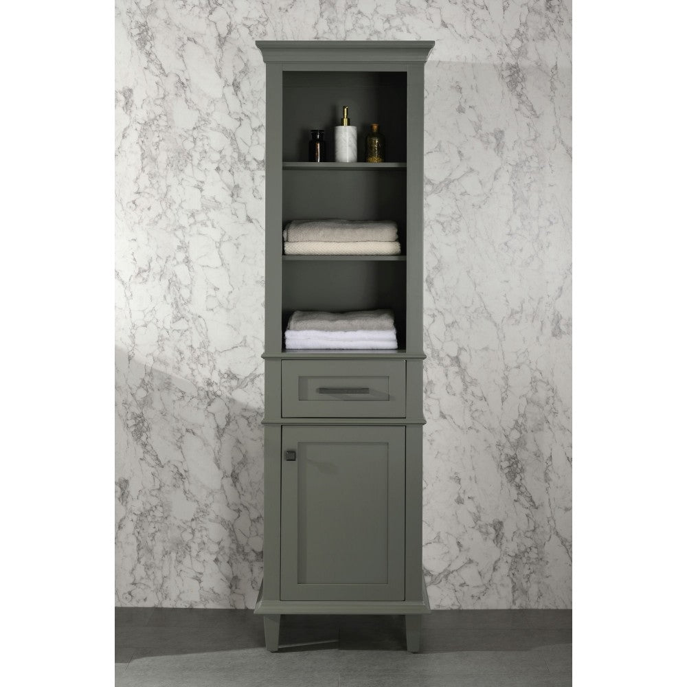 21" Pewter Green Linen Cabinet