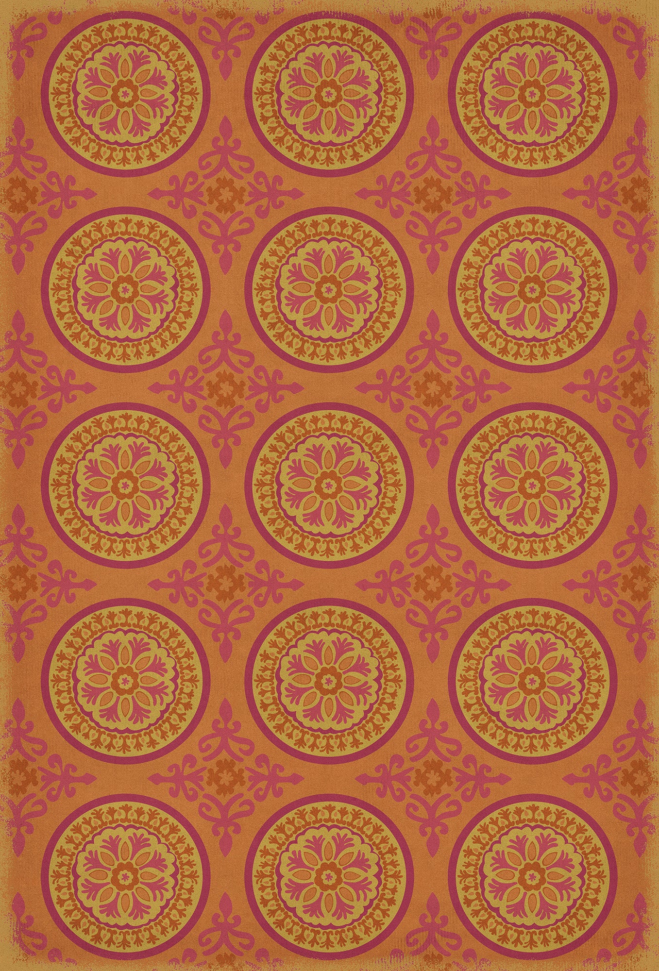 Pattern 43 Enlightenment 38x56 Vintage Vinyl Floorcloth