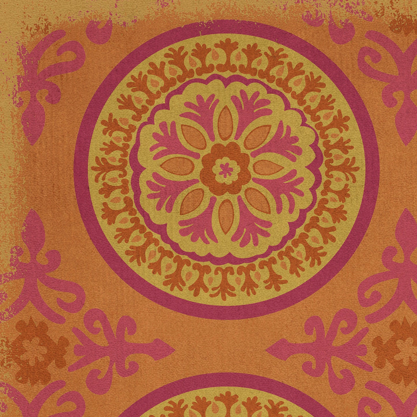 Pattern 43 Enlightenment 38x56 Vintage Vinyl Floorcloth