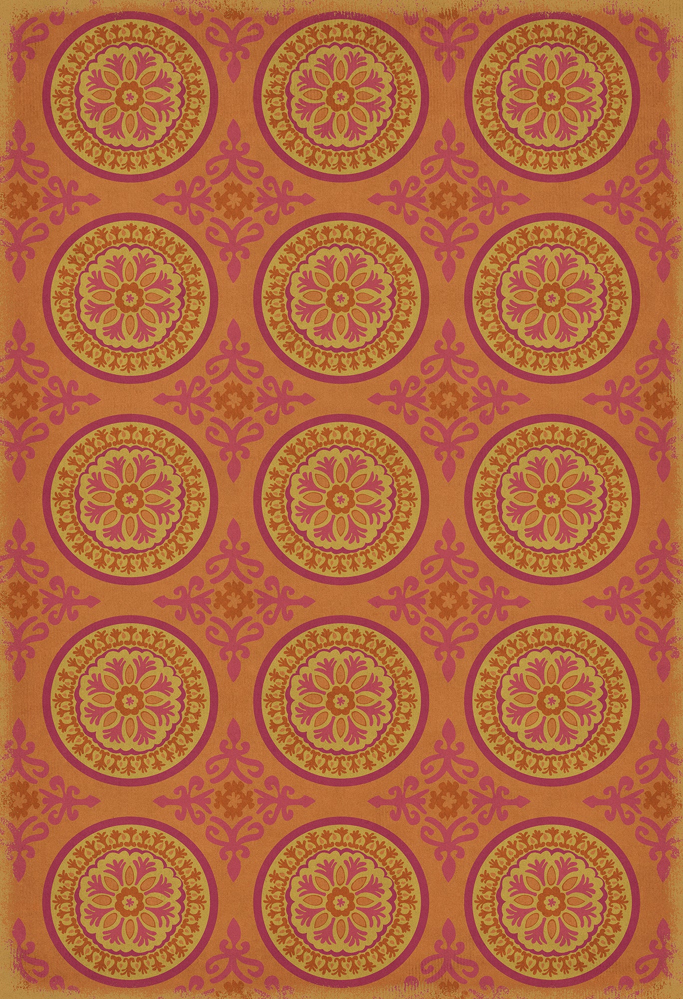 Pattern 43 Enlightenment 52x76 Vintage Vinyl Floorcloth