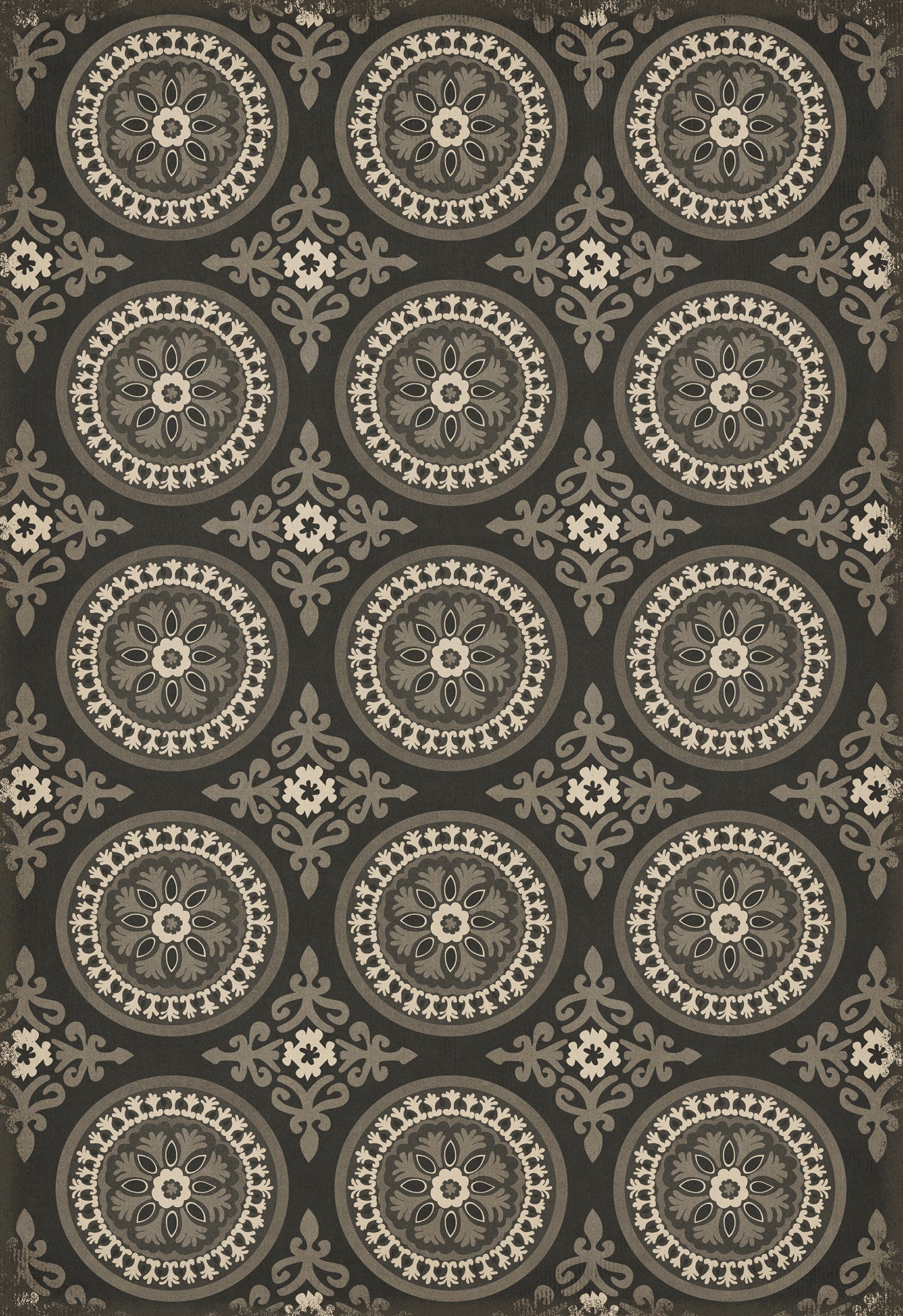 Pattern 43 Karma 70x102 Vintage Vinyl Floorcloth