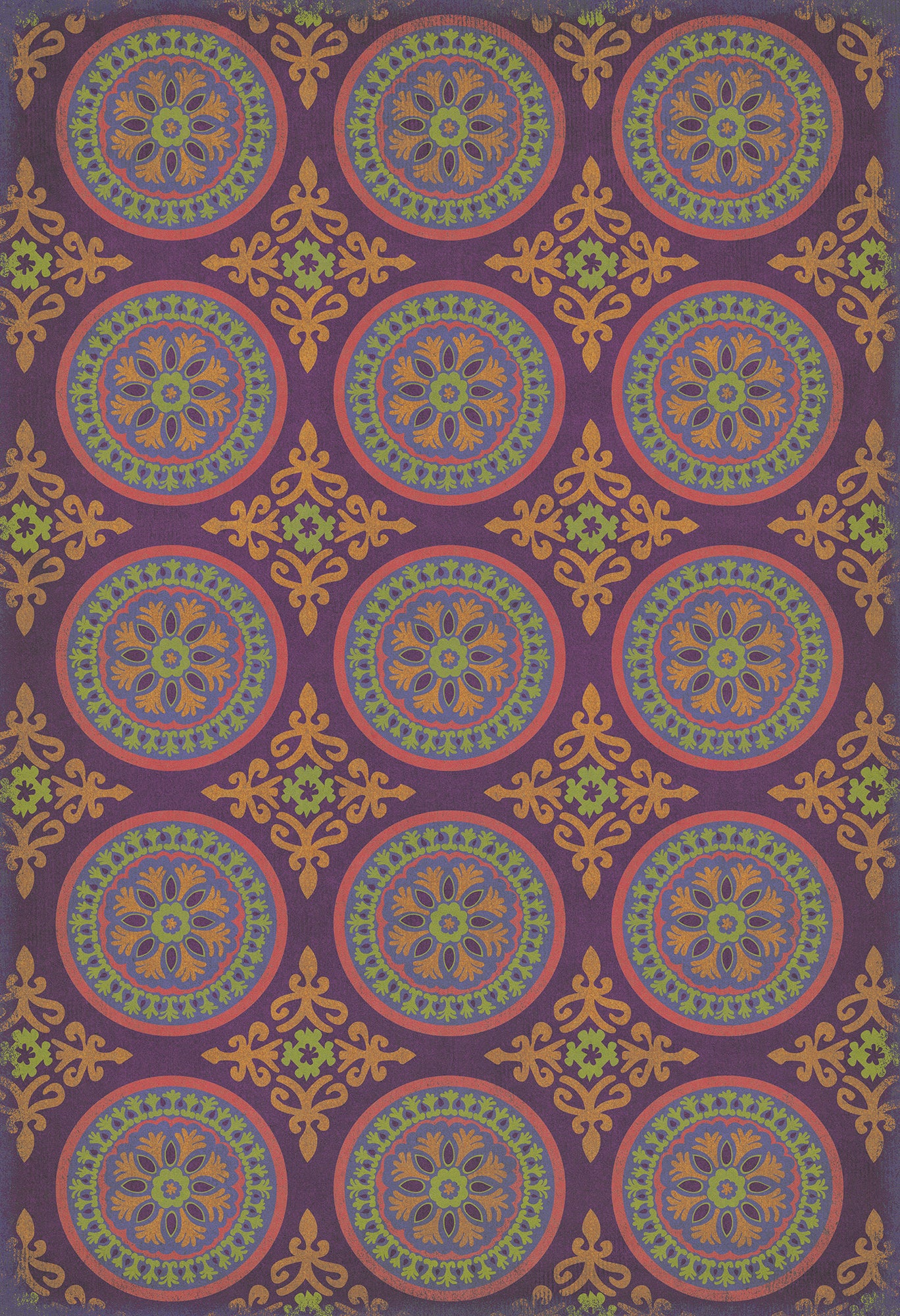 Pattern 43 Samsara 52x76 Vintage Vinyl Floorcloth