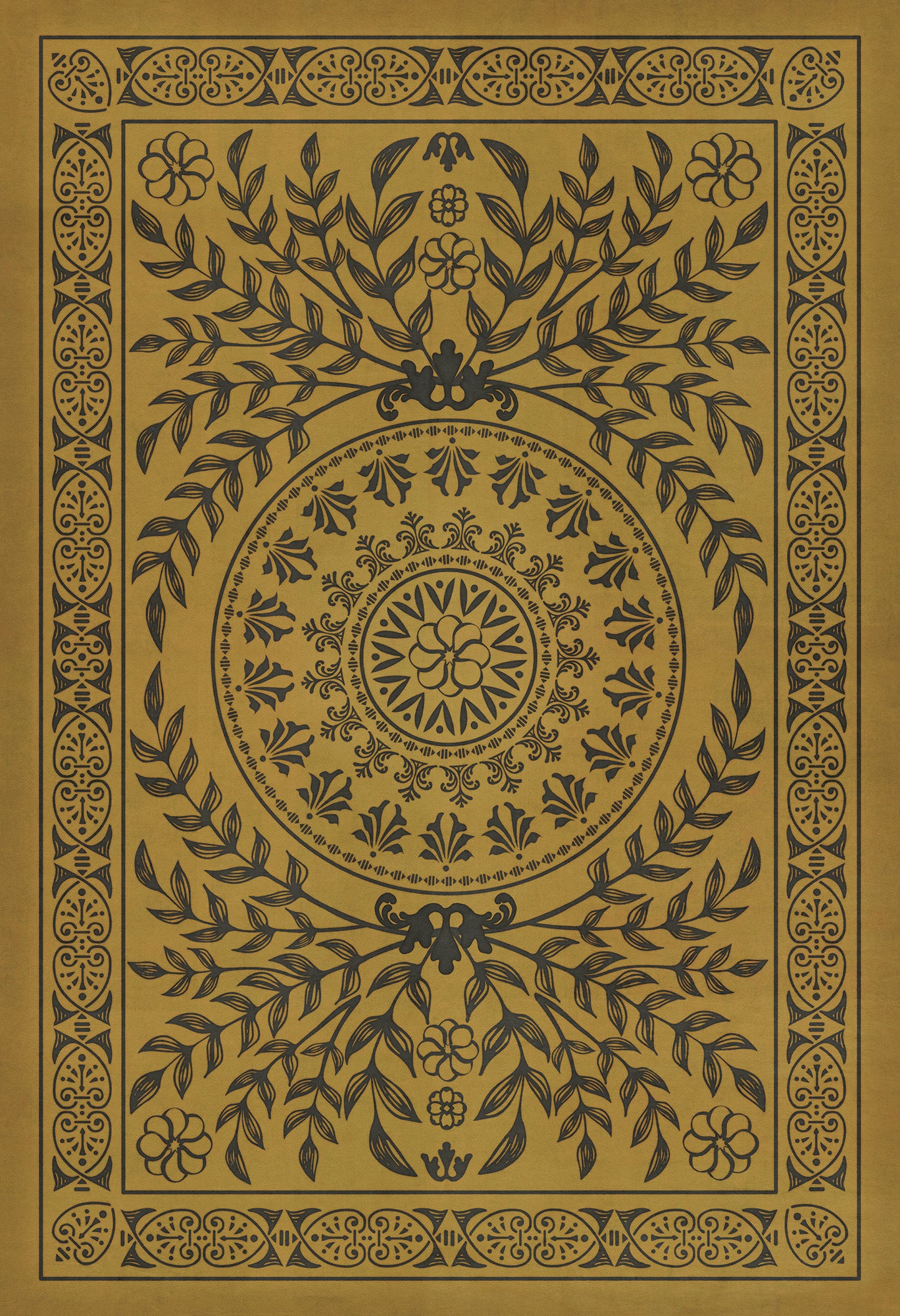 Pattern 40 Alhambra 52x76 Vintage Vinyl Floorcloth
