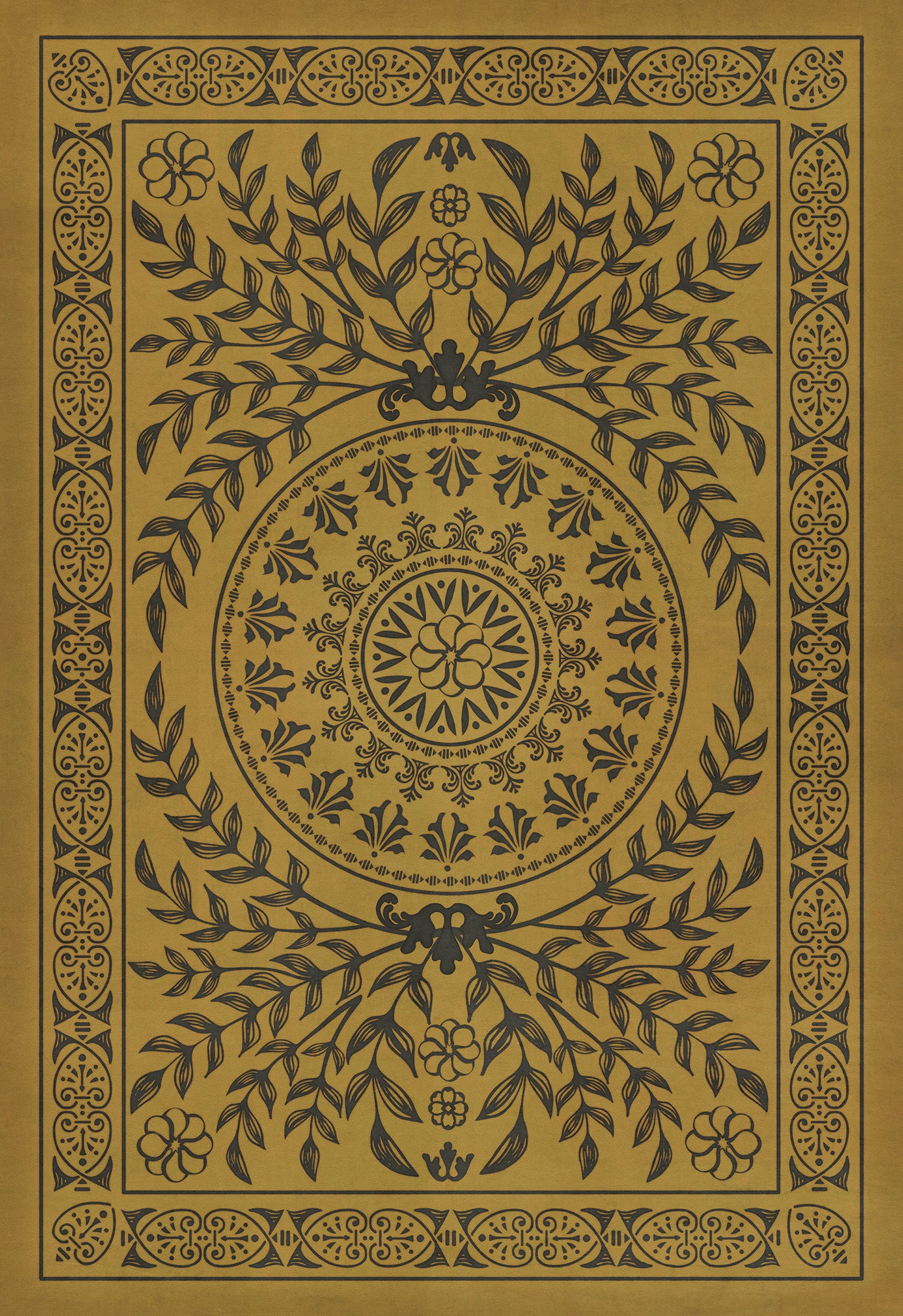 Pattern 40 Alhambra 70x102 Vintage Vinyl Floorcloth