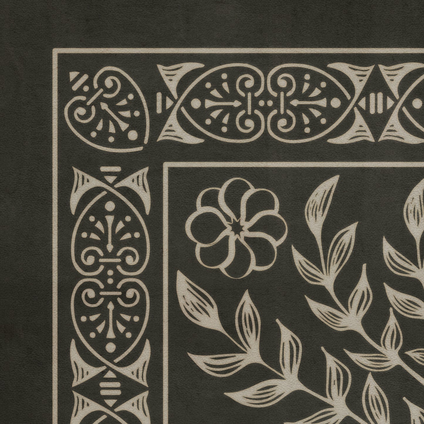 Pattern 40 Villa Lante 38x56 Vintage Vinyl Floorcloth