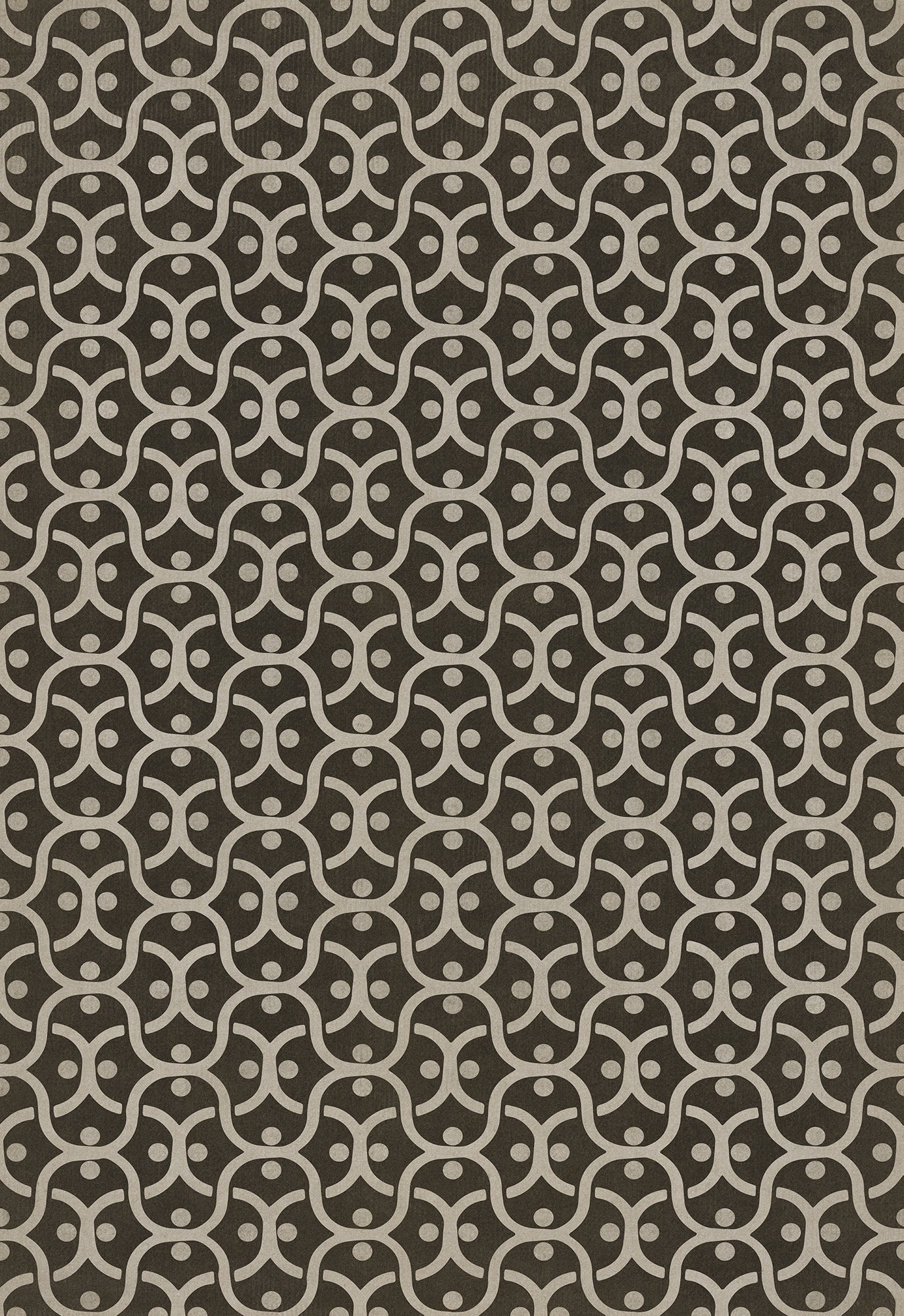 Pattern 47 Black Russian 70x102 Vintage Vinyl Floorcloth