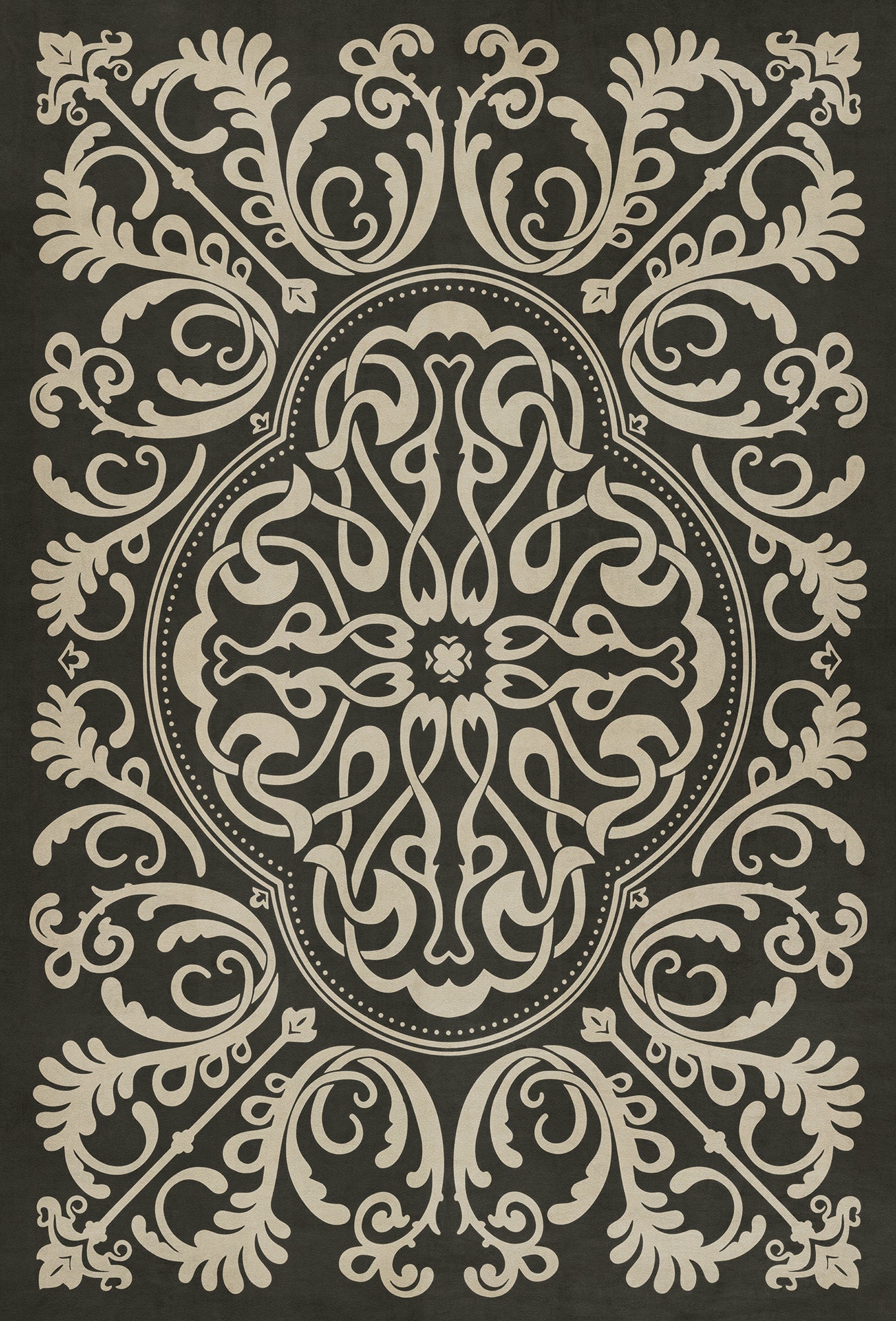 Pattern 39 Blackjack 38x56 Vintage Vinyl Floorcloth