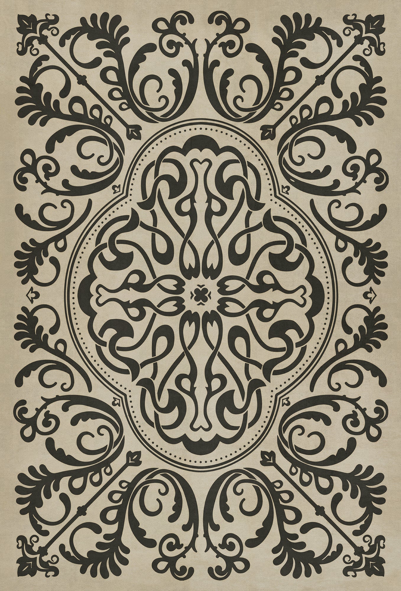 Pattern 39 Texas HoldEm 38x56 Vintage Vinyl Floorcloth