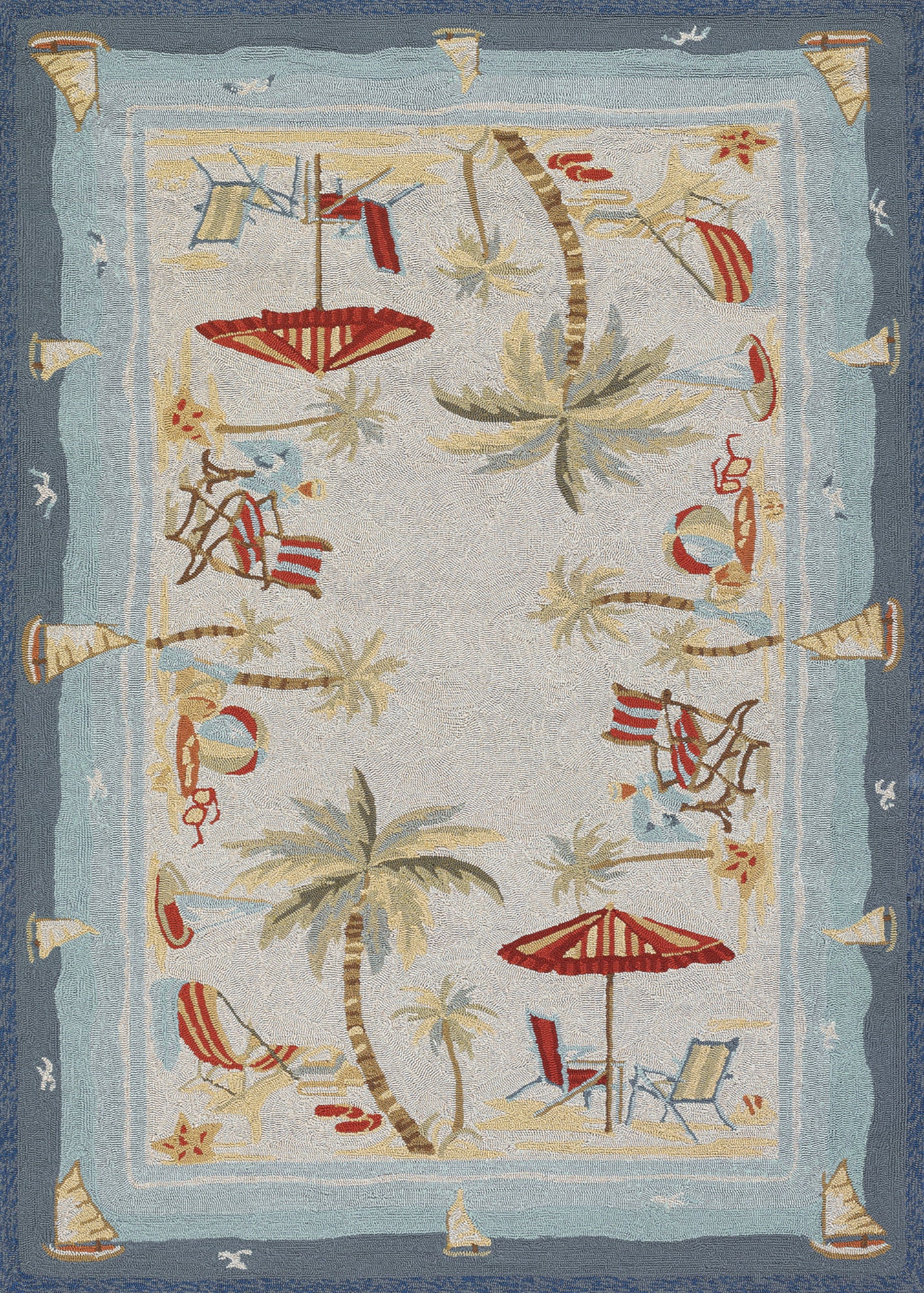 Couristan Outdoor Escape Pacific Heights Ocean Runner Rug 2'6" x 8'6"