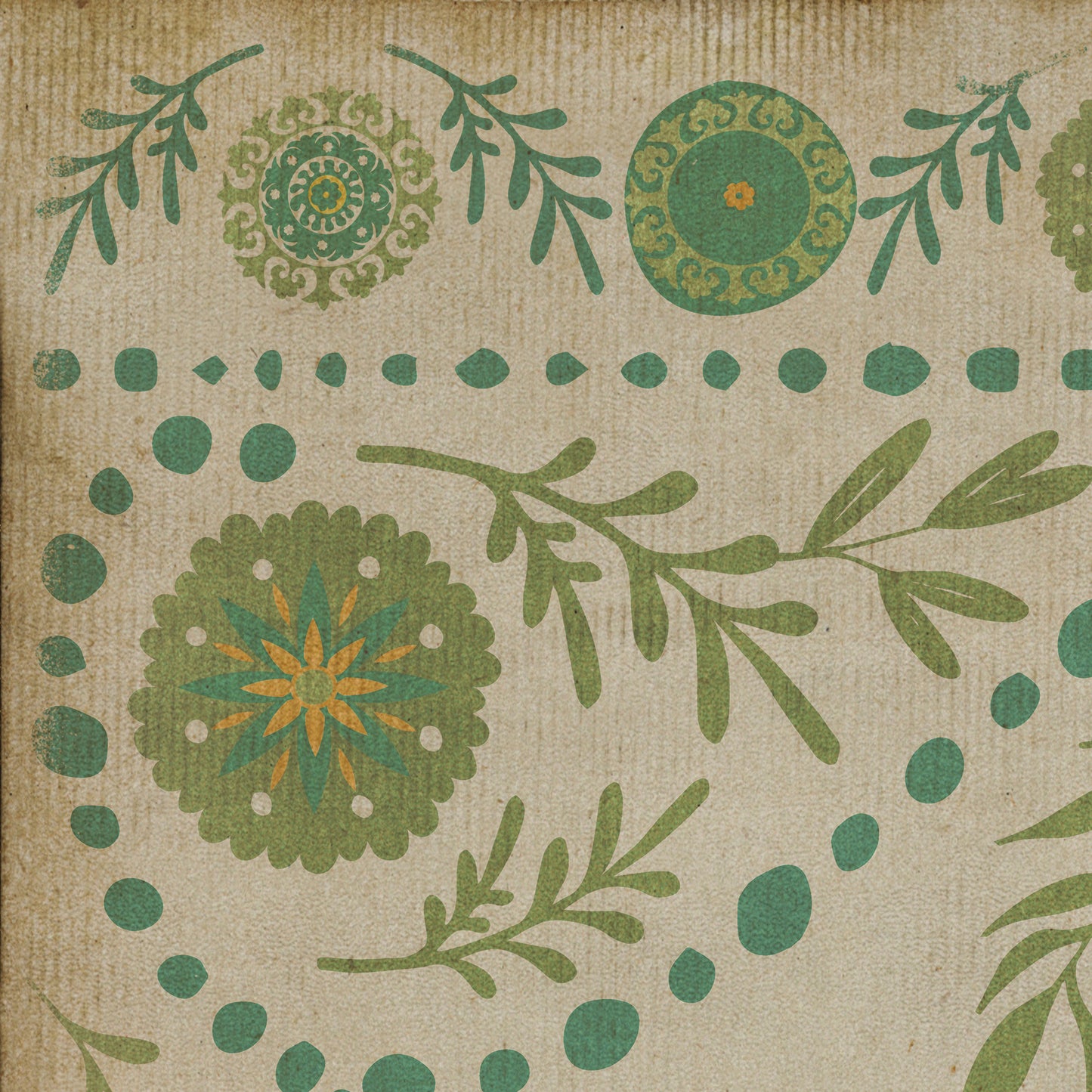 Pattern 38 Spring 38x56 Vintage Vinyl Floorcloth