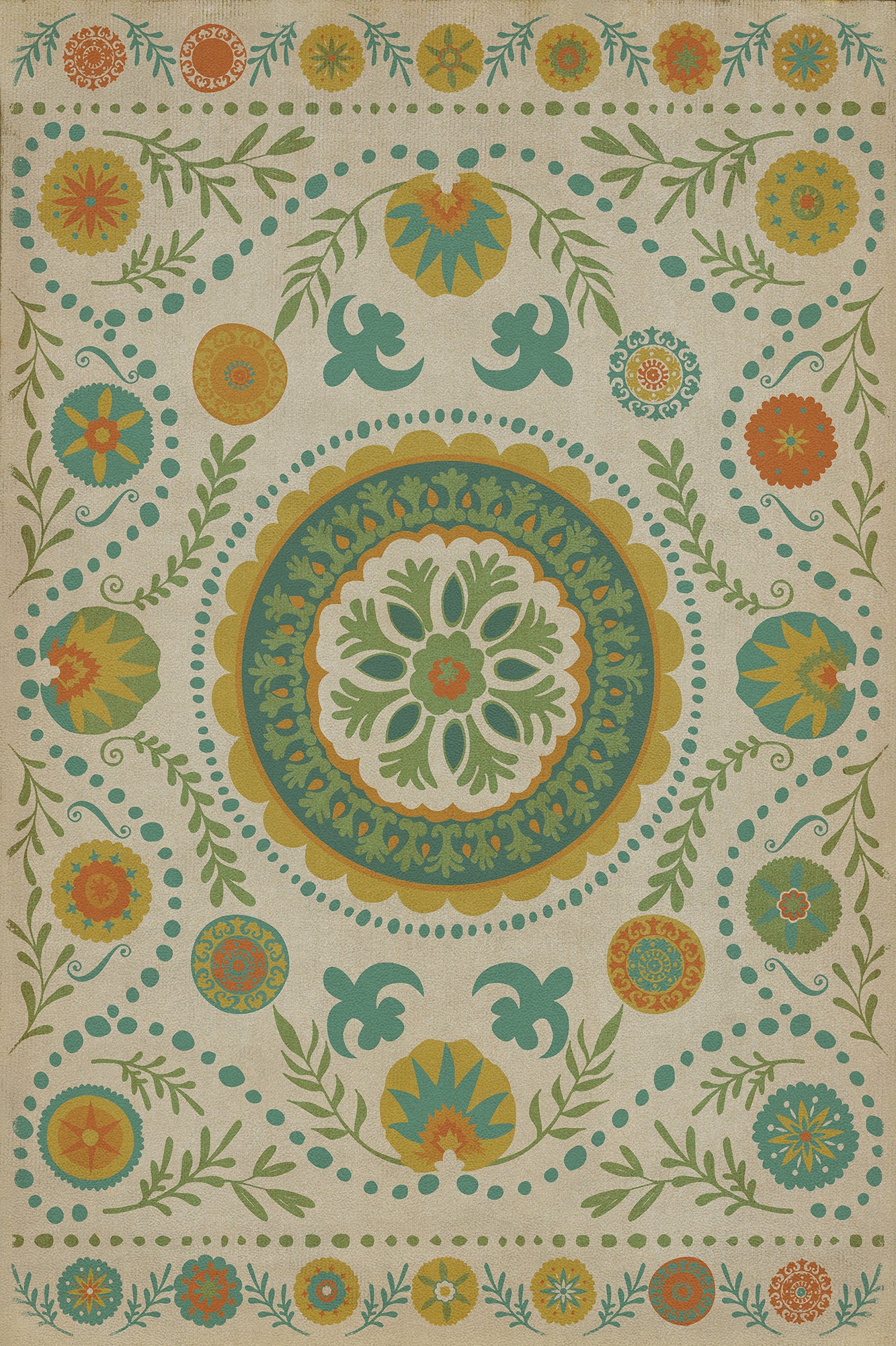 Pattern 38 Summer 20x30 Vintage Vinyl Floorcloth