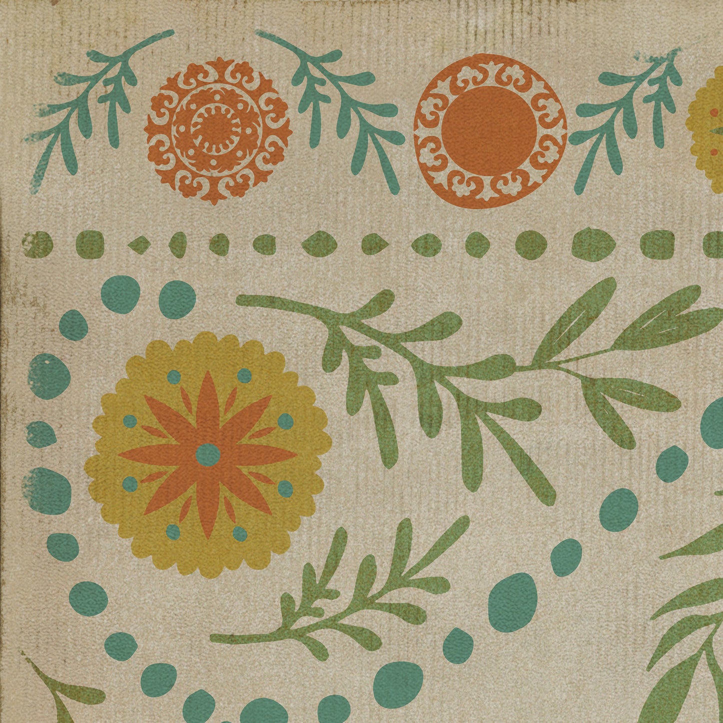 Pattern 38 Summer 38x56 Vintage Vinyl Floorcloth