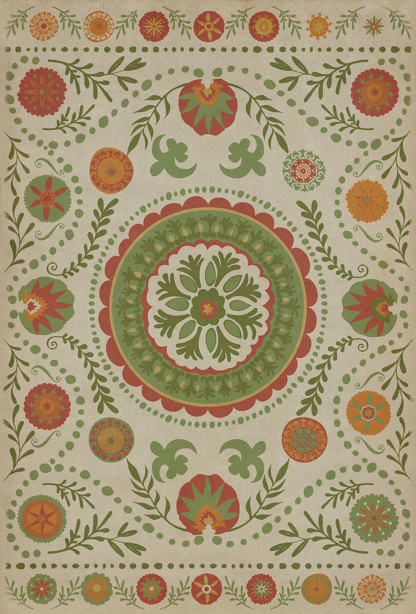 Pattern 38 Winter 38x56 Vintage Vinyl Floorcloth