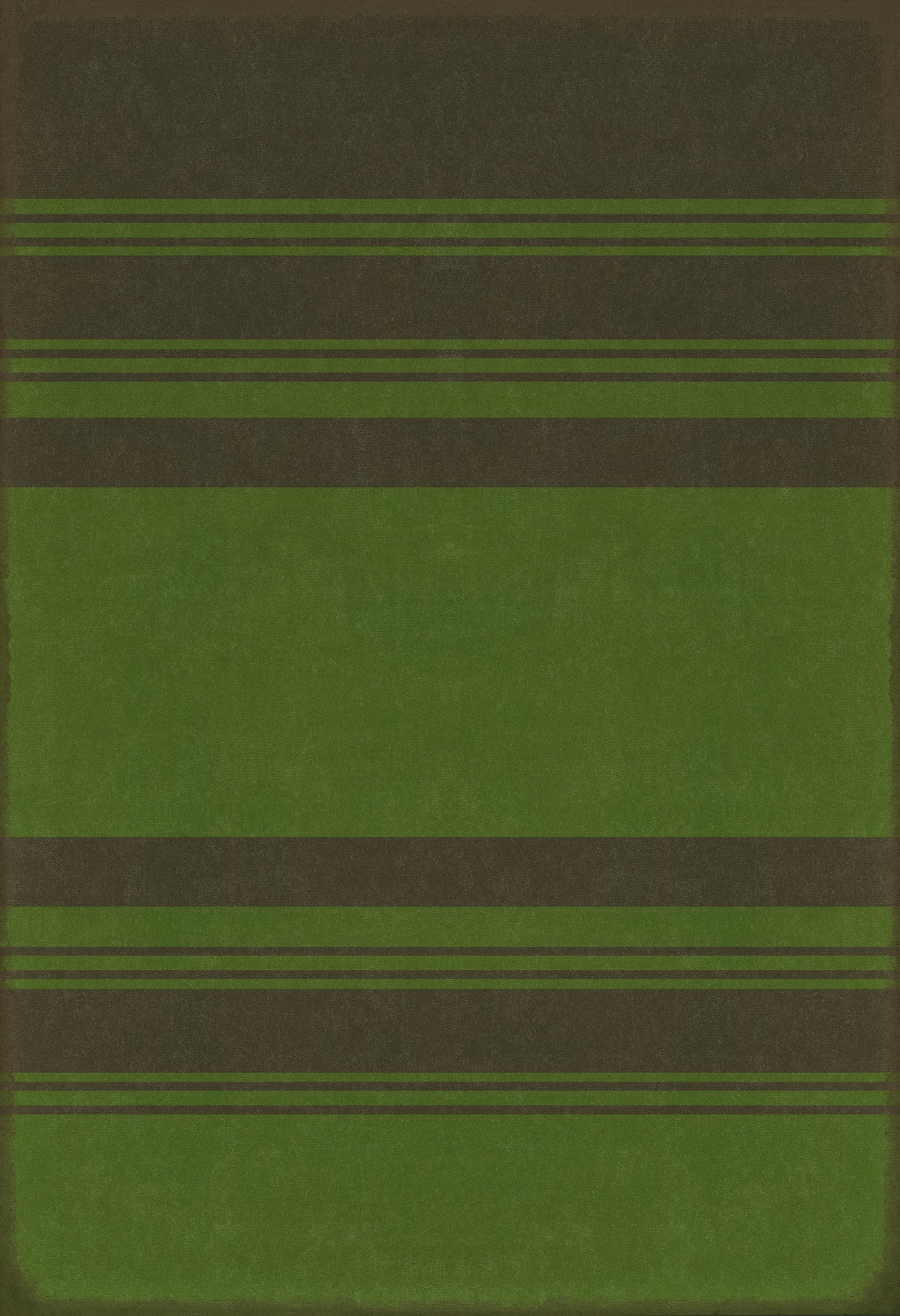 Pattern 50 Organic Stripes Black and Green 52x76 Vintage Vinyl Floorcloth