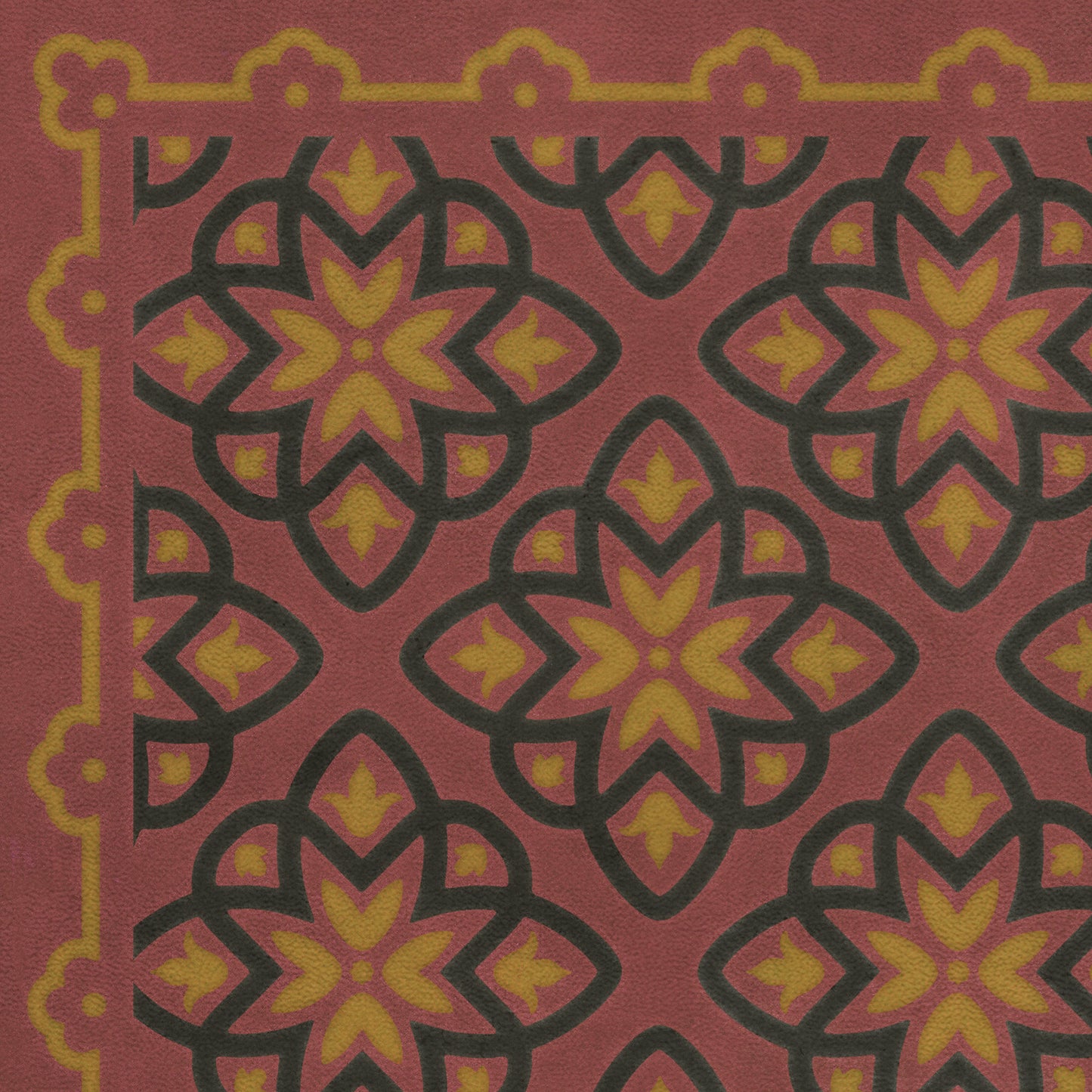 Pattern 45 Rubellus 38x56 Vintage Vinyl Floorcloth