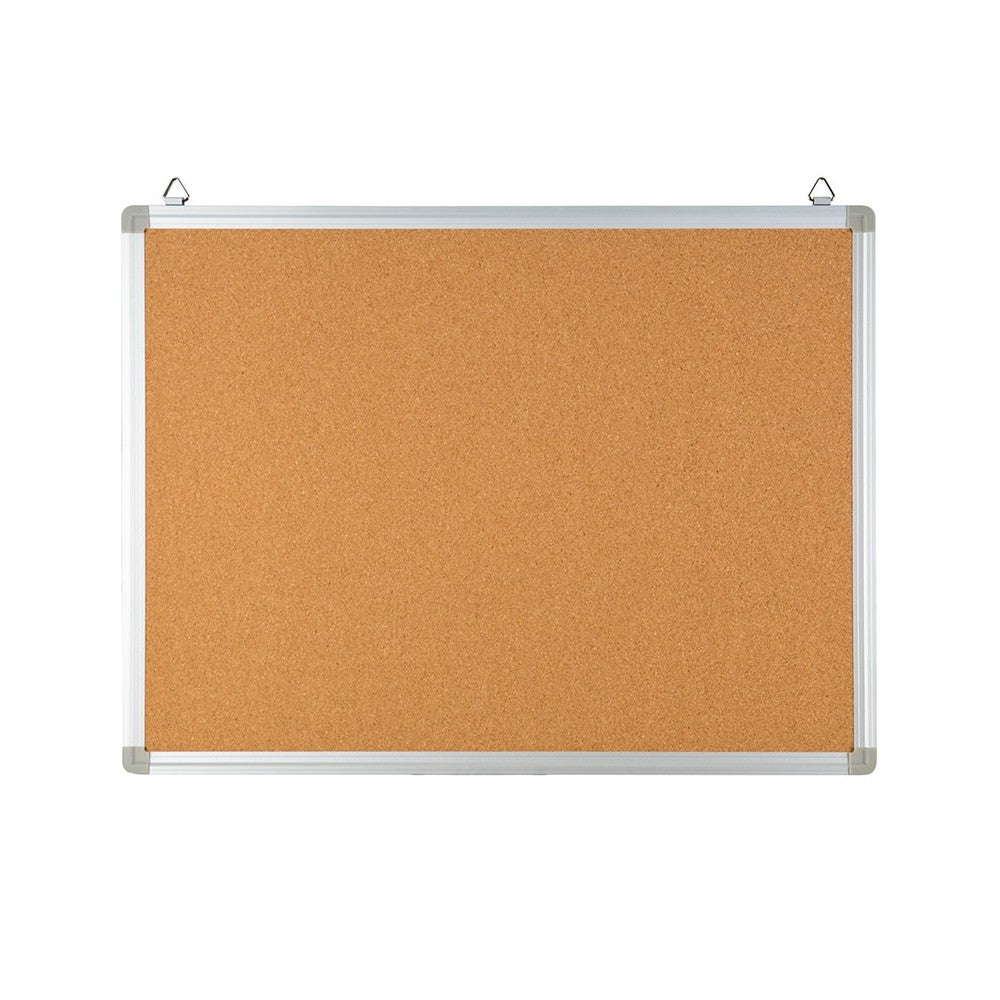 23.5"W x 17.75"H Natural Cork Board with Aluminum Frame