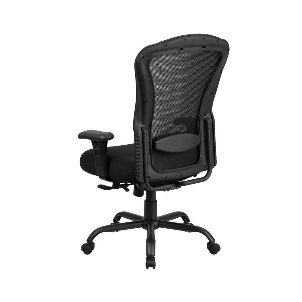 24/7 Intensive Use Big & Tall 400 lb. Rated Black Mesh Multifunction Synchro-Tilt Ergonomic Office Chair
