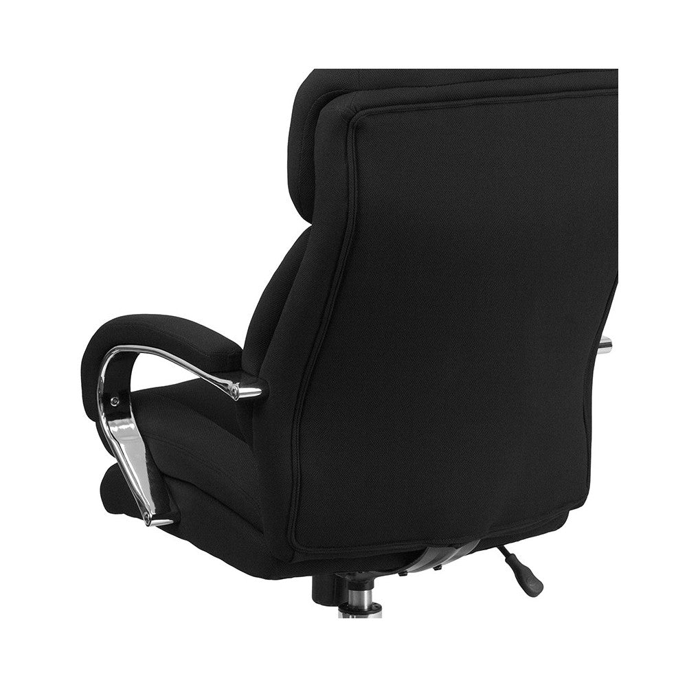 24/7 Intensive Use Big & Tall 500 lb. Rated Black Fabric Executive Ergonomic Office Chair with Loop Arms