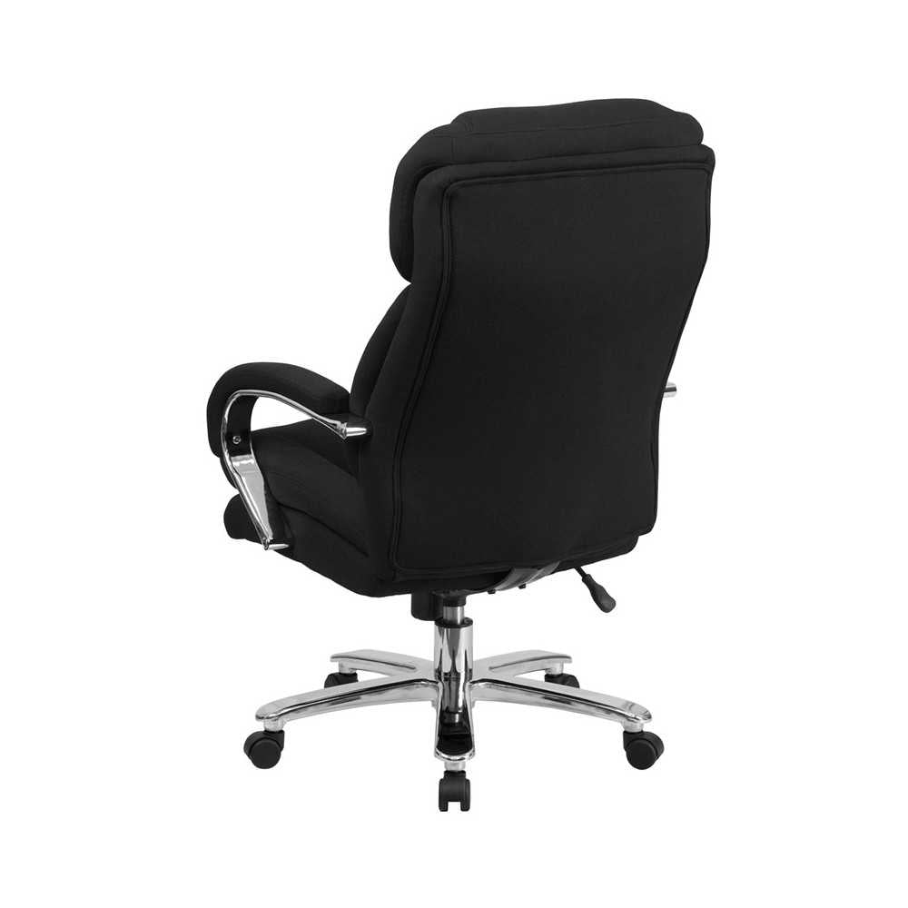 24/7 Intensive Use Big & Tall 500 lb. Rated Black Fabric Executive Ergonomic Office Chair with Loop Arms
