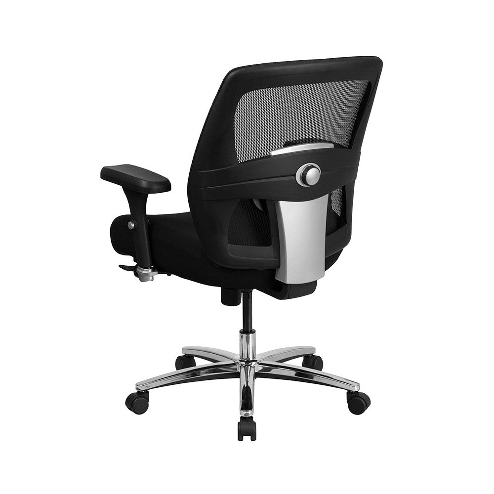 24/7 Intensive Use Big & Tall 500 lb. Rated Black Mesh Executive Ergonomic Office Chair with Ratchet Back