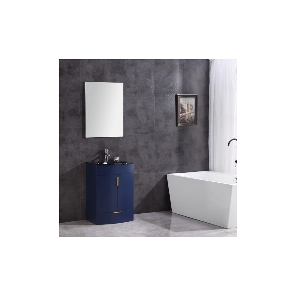 24" Blue Bathroom Vanity - Pvc