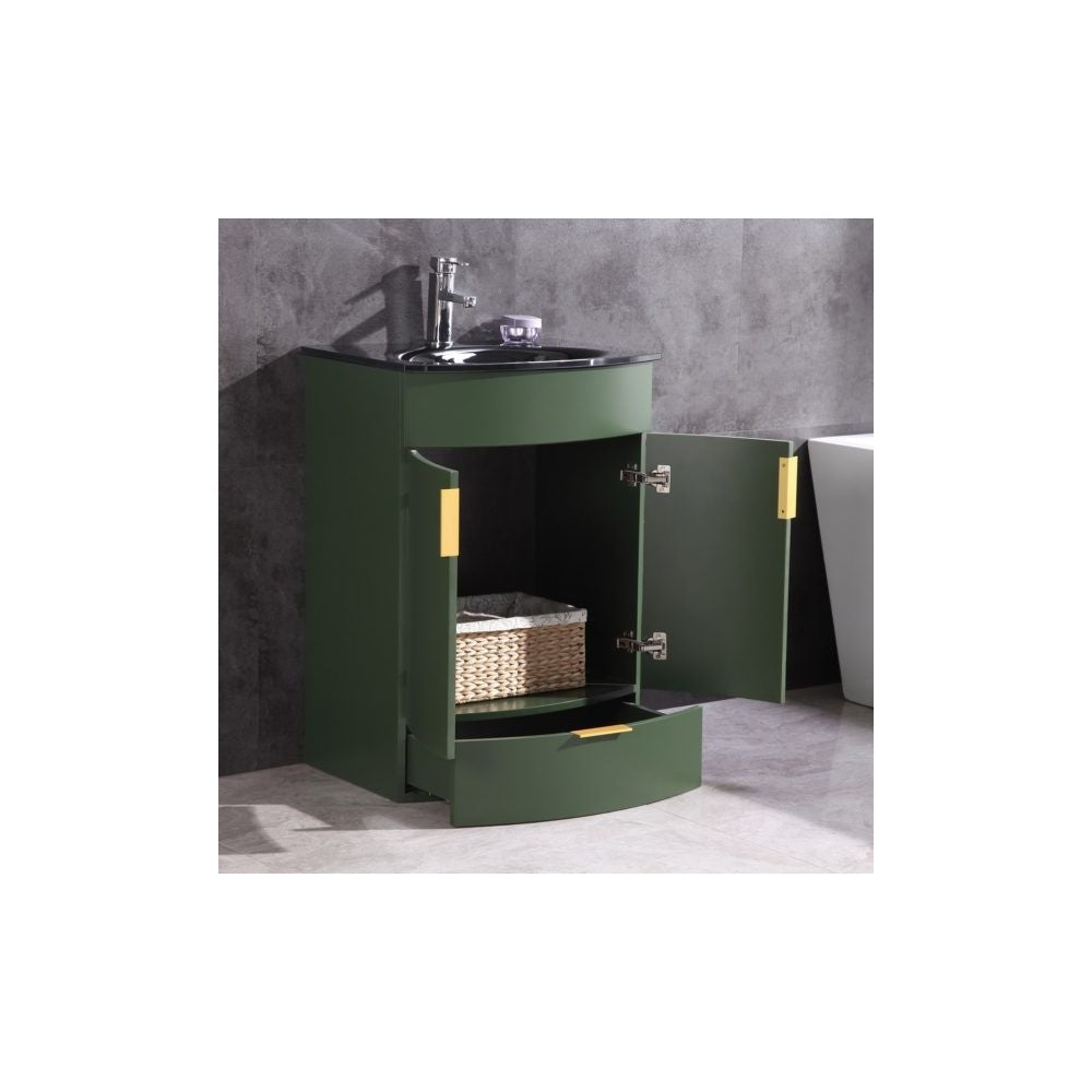 24" Vogue Green Bathroom Vanity - Pvc