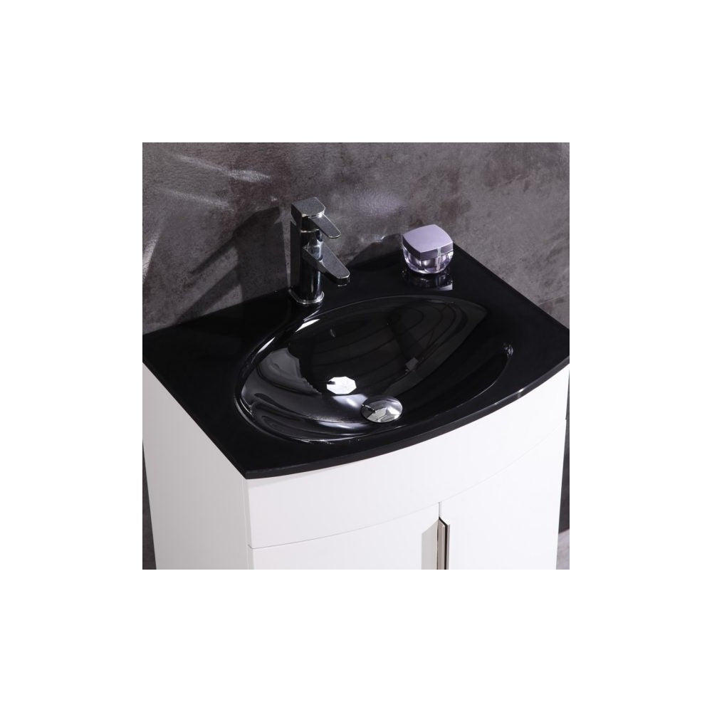 24" White Bathroom Vanity - Pvc