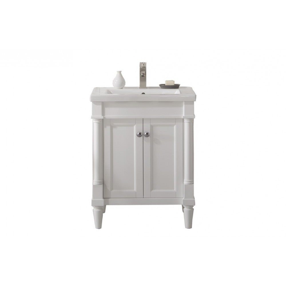 24" White Sink Vanity