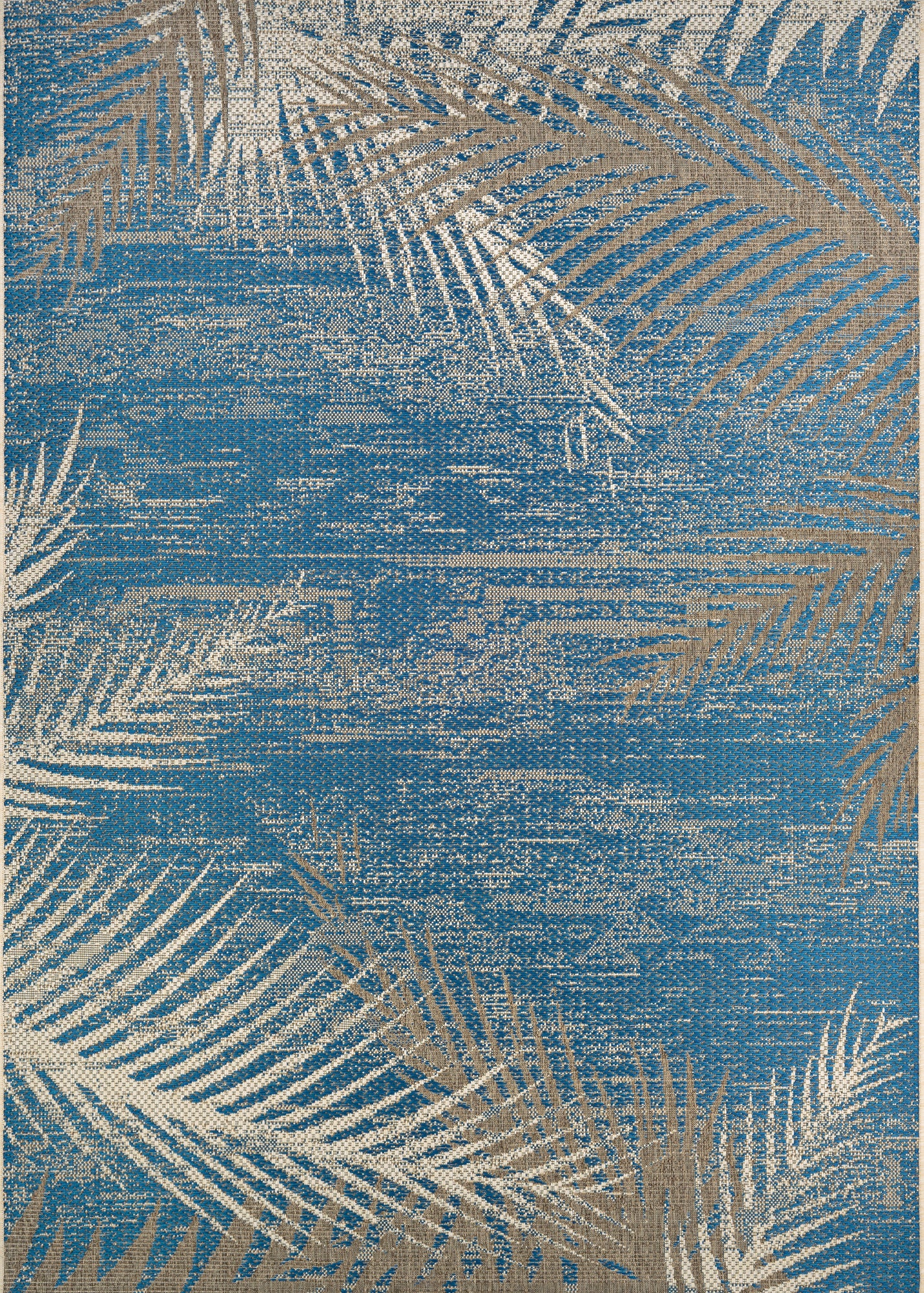 Couristan Monaco Tropical Palms Ocean Rug 7'6" x 10'9"