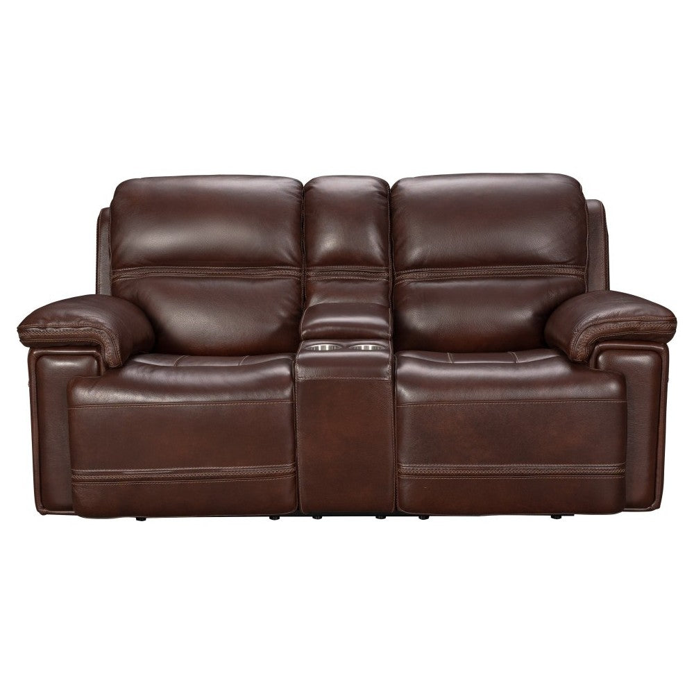 24PH-3664 Sedrick Power Reclining Console Loveseat, El Paso Walnut