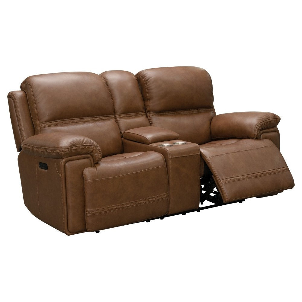 24PH-3664 Sedrick Power Reclining Console Loveseat, Spence Caramel