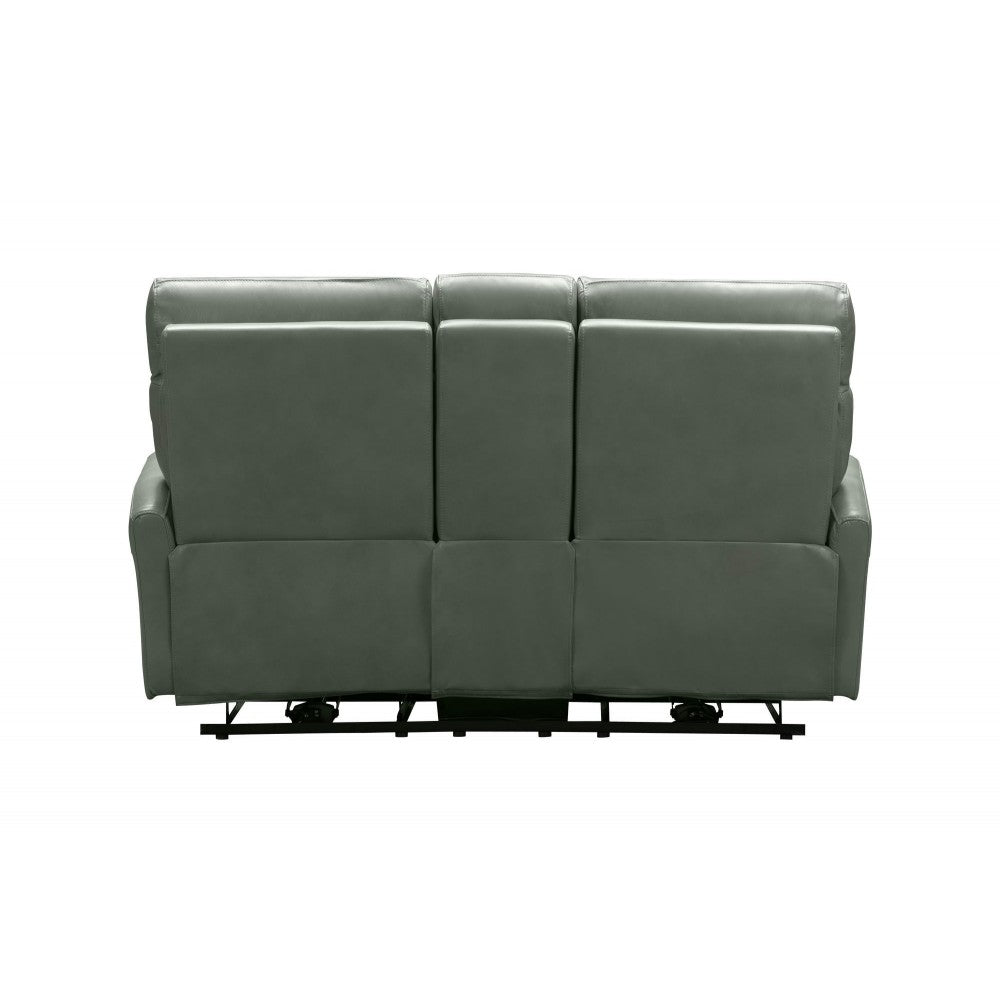24PHL-1115 Enzo Power Reclining Console Loveseat, Antonio Green Gray