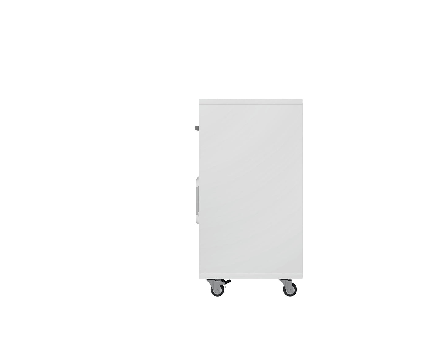 Eiffel 28.35" Mobile Garage Storage Cabinet with 1 Drawer in White Gloss