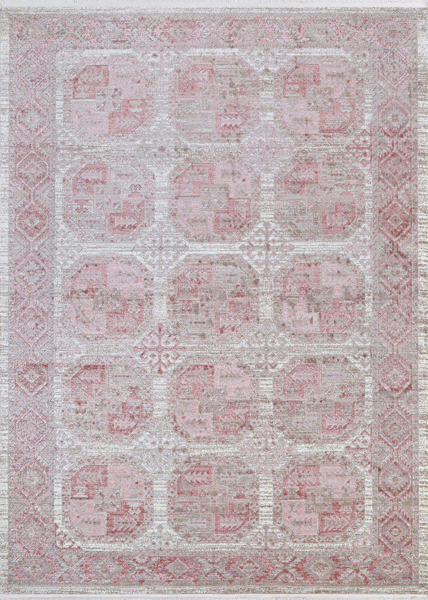 Couristan Marblehead Bokhara Rustic Pink Rug 3'11" x 5'11"